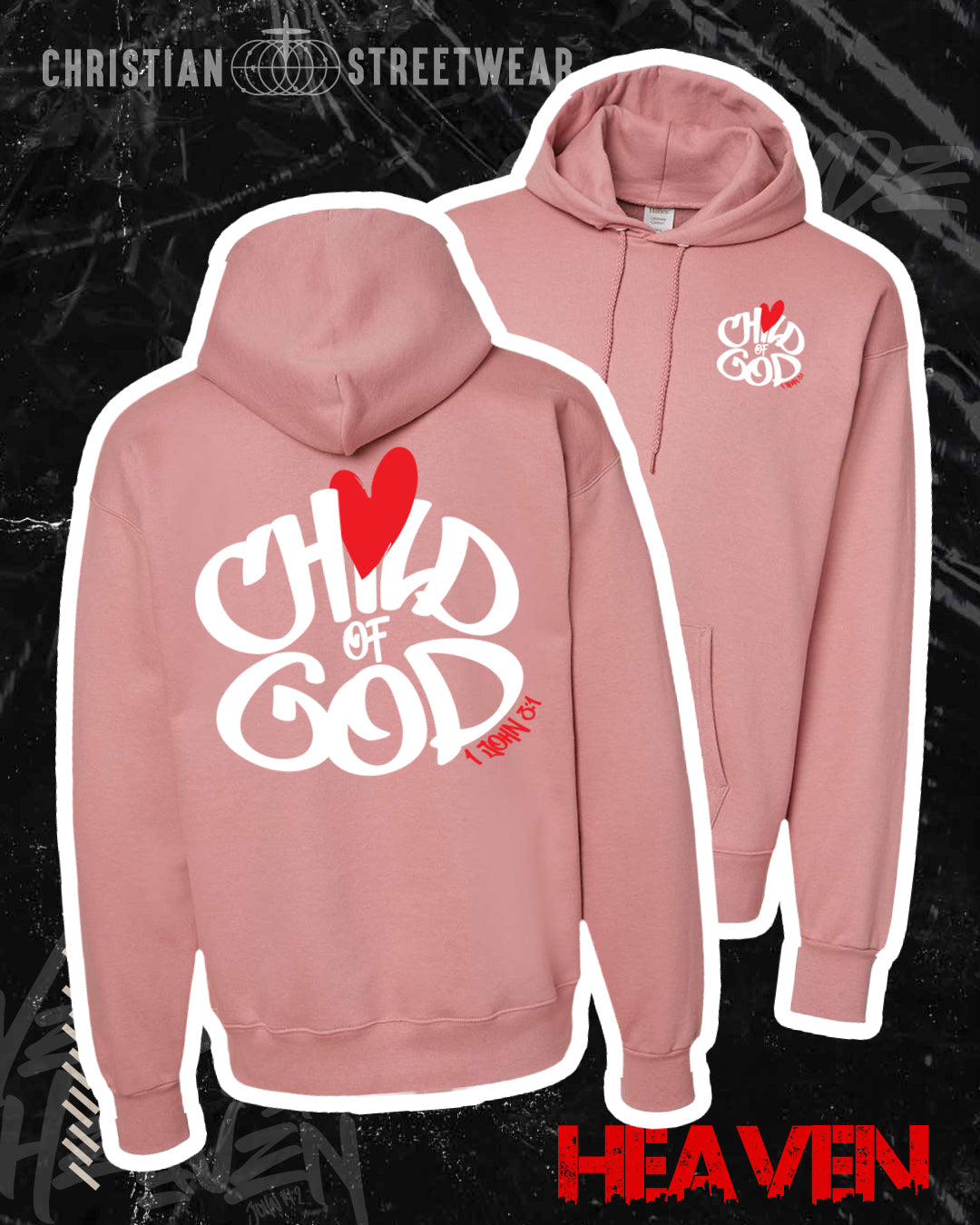 Child of God Hoodie – Mauve Edition | Christian Streetwear | 1 John 3:1