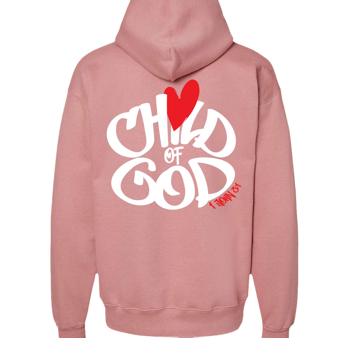 Child of God Hoodie – Mauve Edition | Christian Streetwear | 1 John 3:1