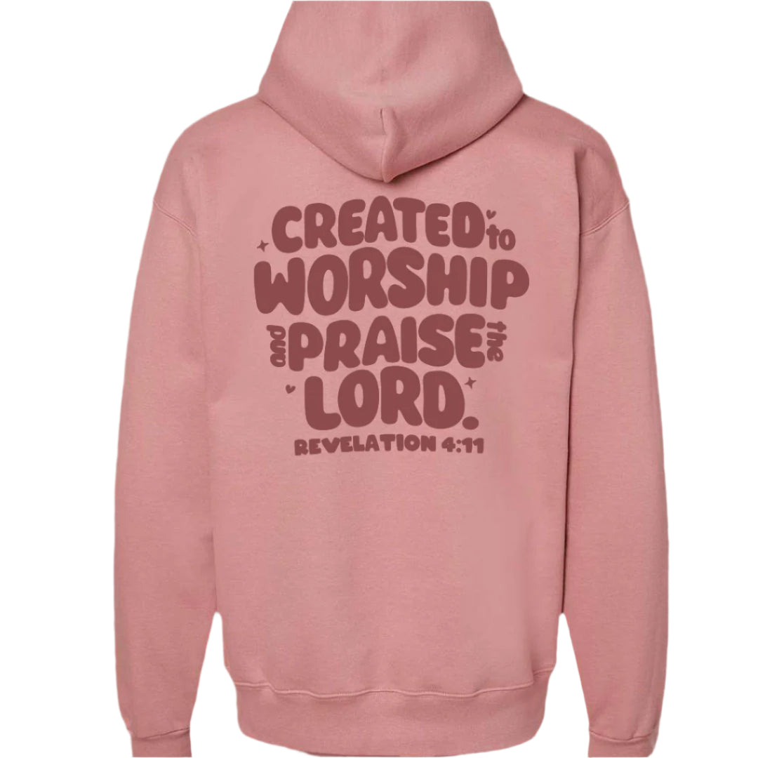 Created to Worship & Praise Hoodie – Faith Meets Comfort & Style