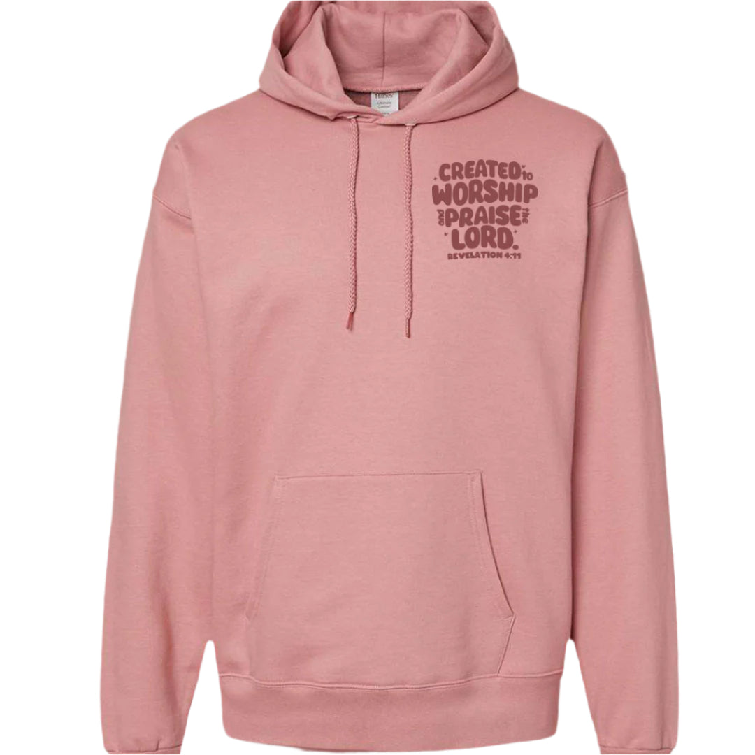 Created to Worship & Praise Hoodie – Faith Meets Comfort & Style